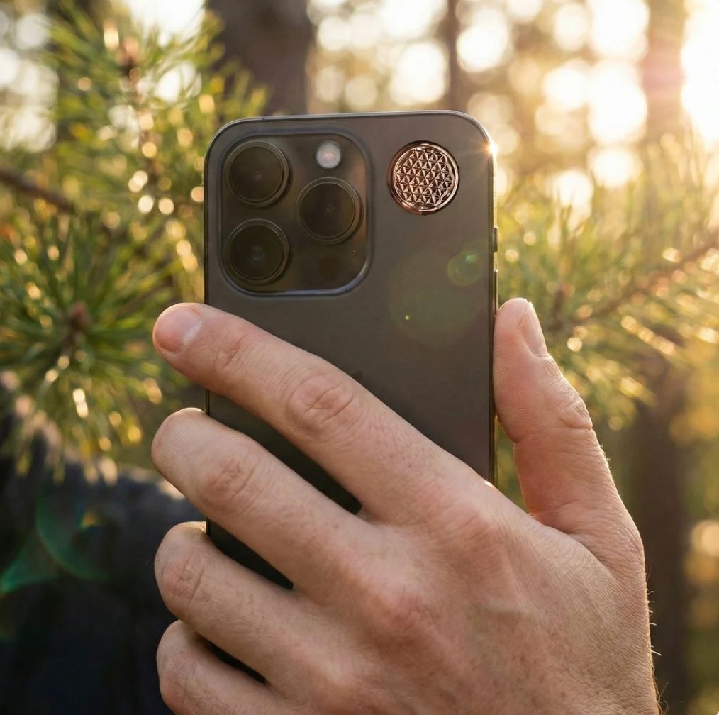 Ripple on phone outdoors