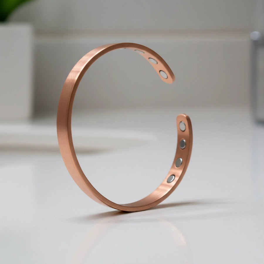 Quantum copper magnetic bracelet, alternate view