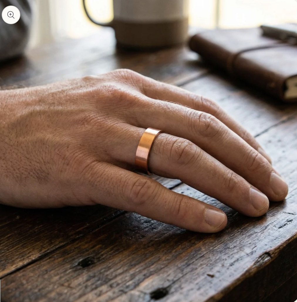 Quantum EMF Ring worn naturally on a hand